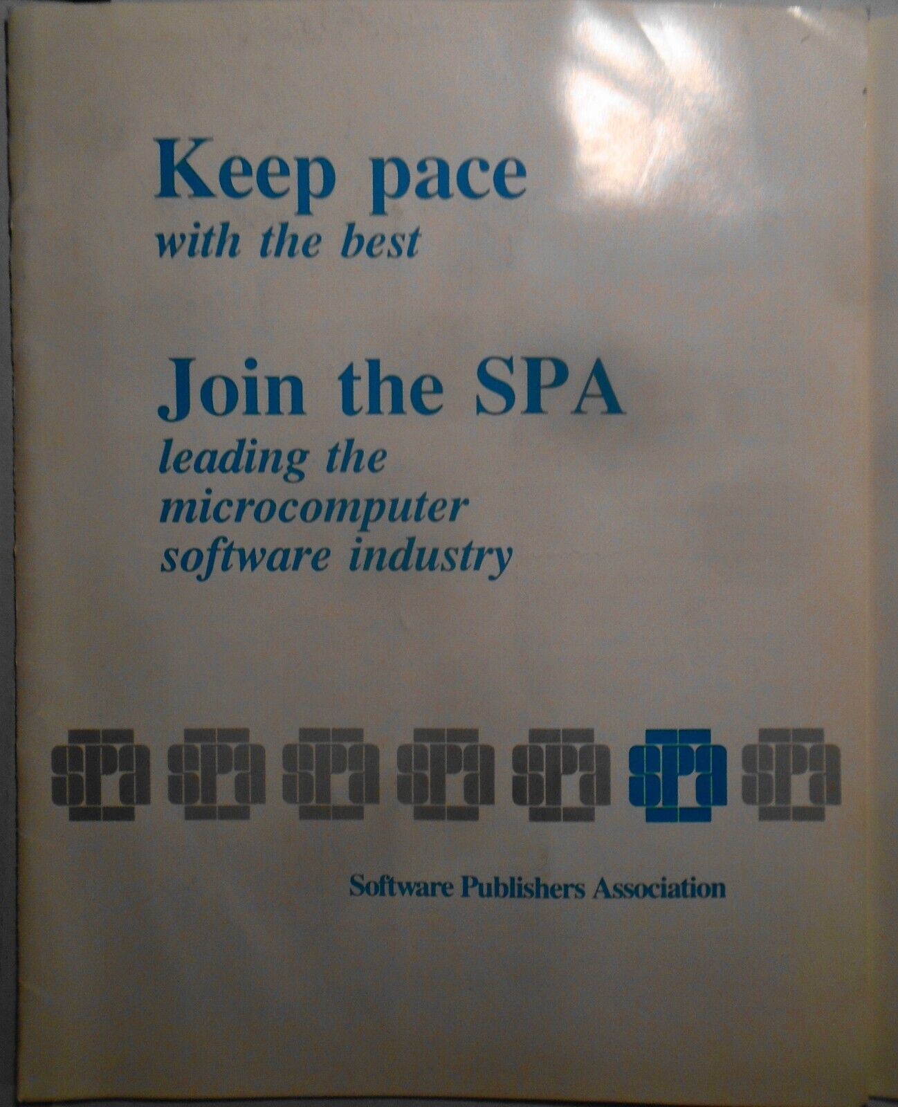Software Publishers Association Membership Application and Literature - 1989