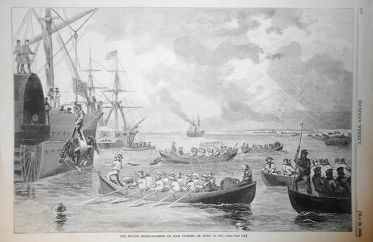 "The Second Reinforcement Of Fort Pickens, On April 16, 1861" Harper's Weekly