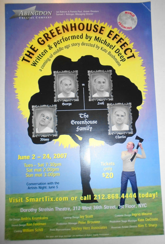 The Greenhouse Effect - 2007 Poster, Dorothy Strelsin Theatre, NYC - Abingdon Co