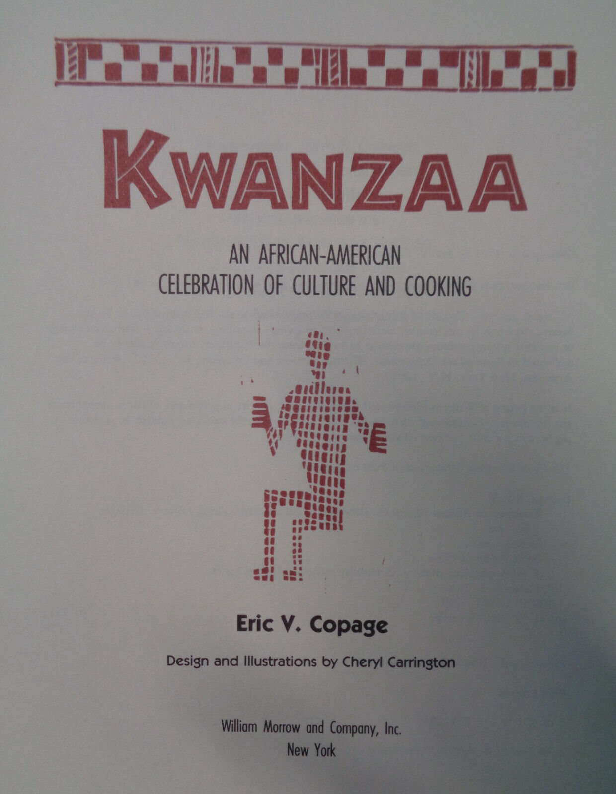 KWANZAA - AN AFRICAN-AMERICAN CELEBRATION OF CULTURE & COOKING - SIGNED 1ST ED