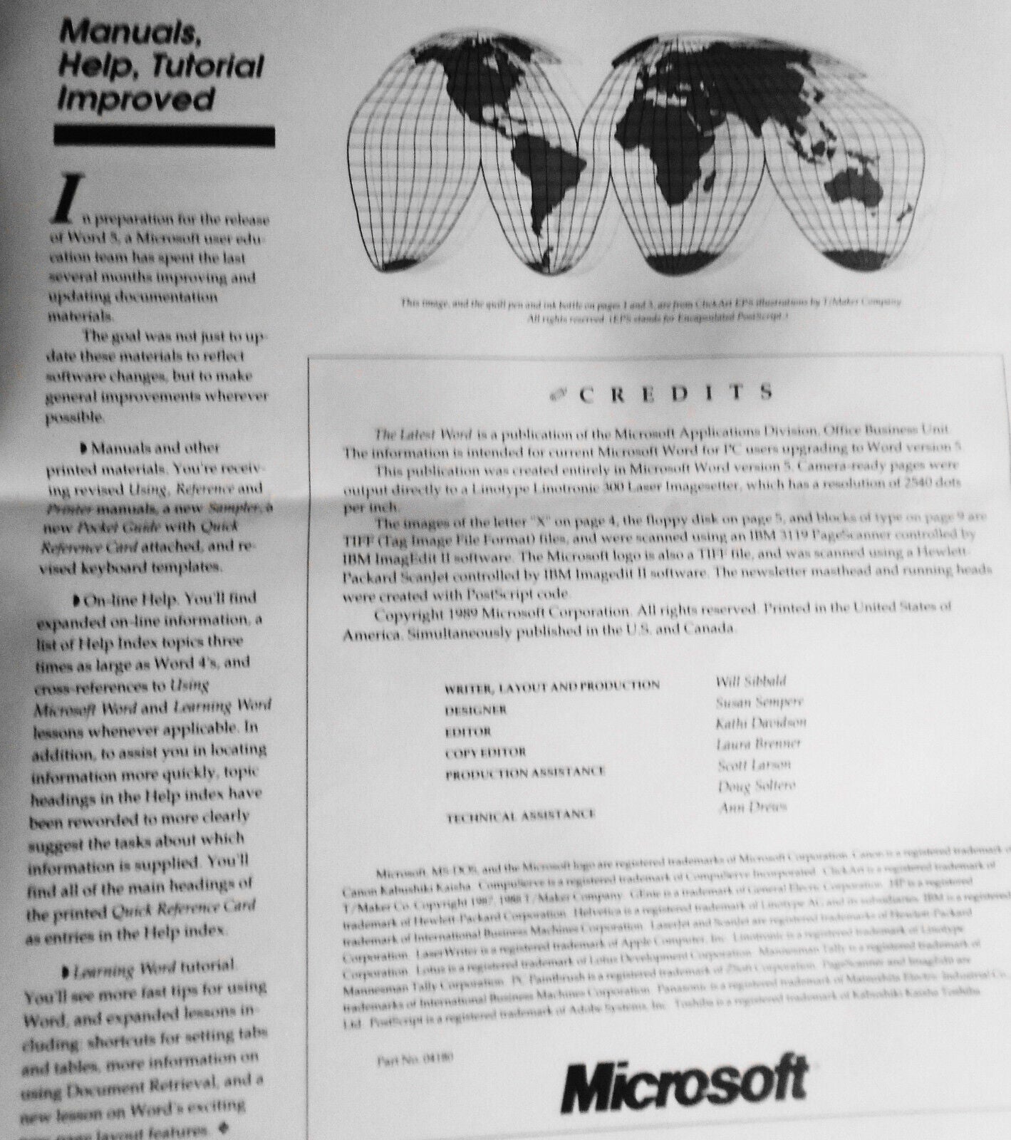 1988 "The Latest Word" - Microsoft Special one-time guide to Word 5.0
