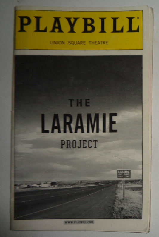 THE LARAMIE PROJECT - PLAYBILL - SEPT. 2000 UNION SQUARE THEATRE, NYC