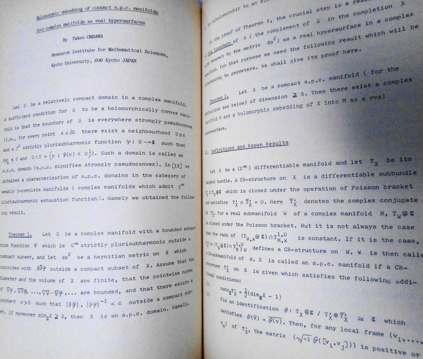 Lecture Notes in Mathematics Ser.: Differential Geometry of Submanifolds : 1984