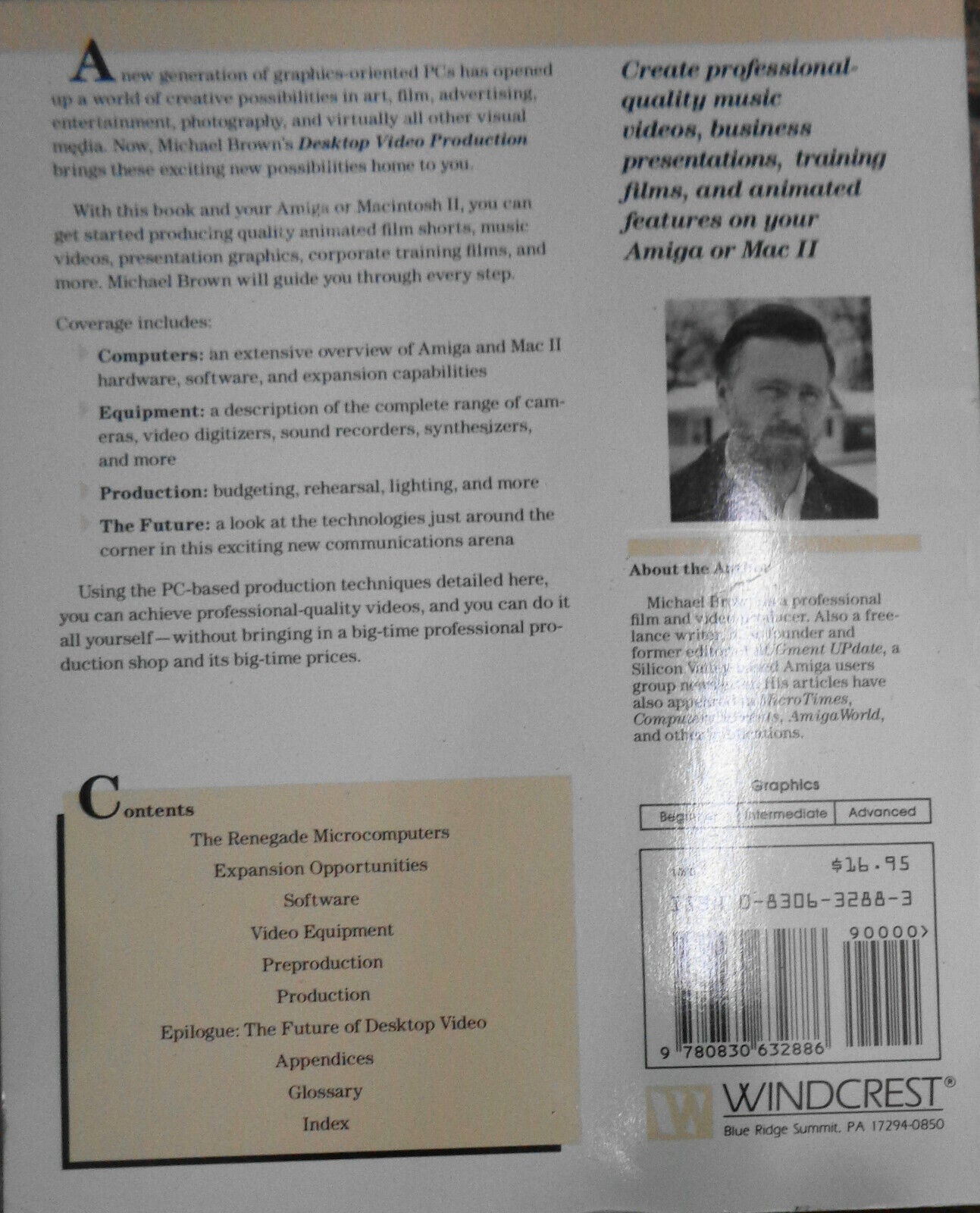 Desktop Video Production by Michael Brown. First Edition, 1990.