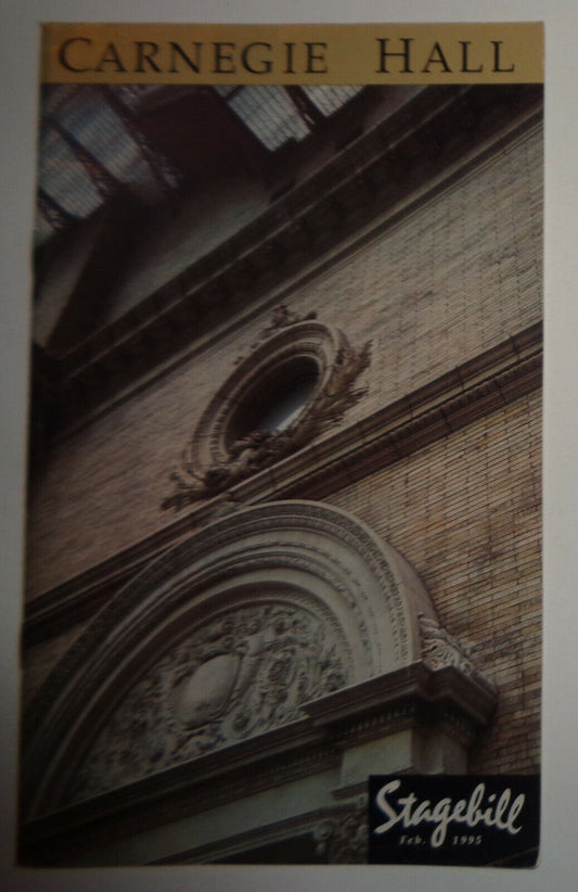 MARIETTA SIMPSON - CARNEGIE HALL STAGEBILL - FEBRUARY 24, 1995