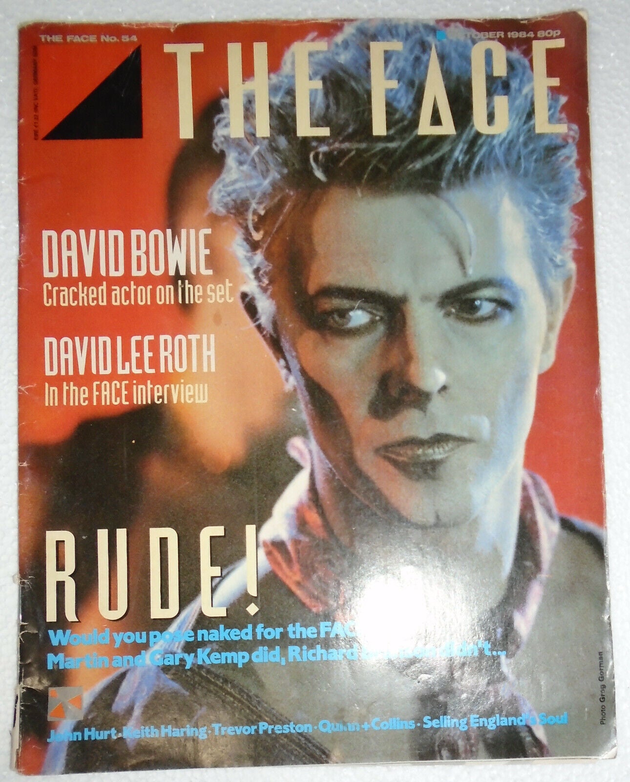 The Face Magazine October 1984 David Bowie, David Lee Roth.