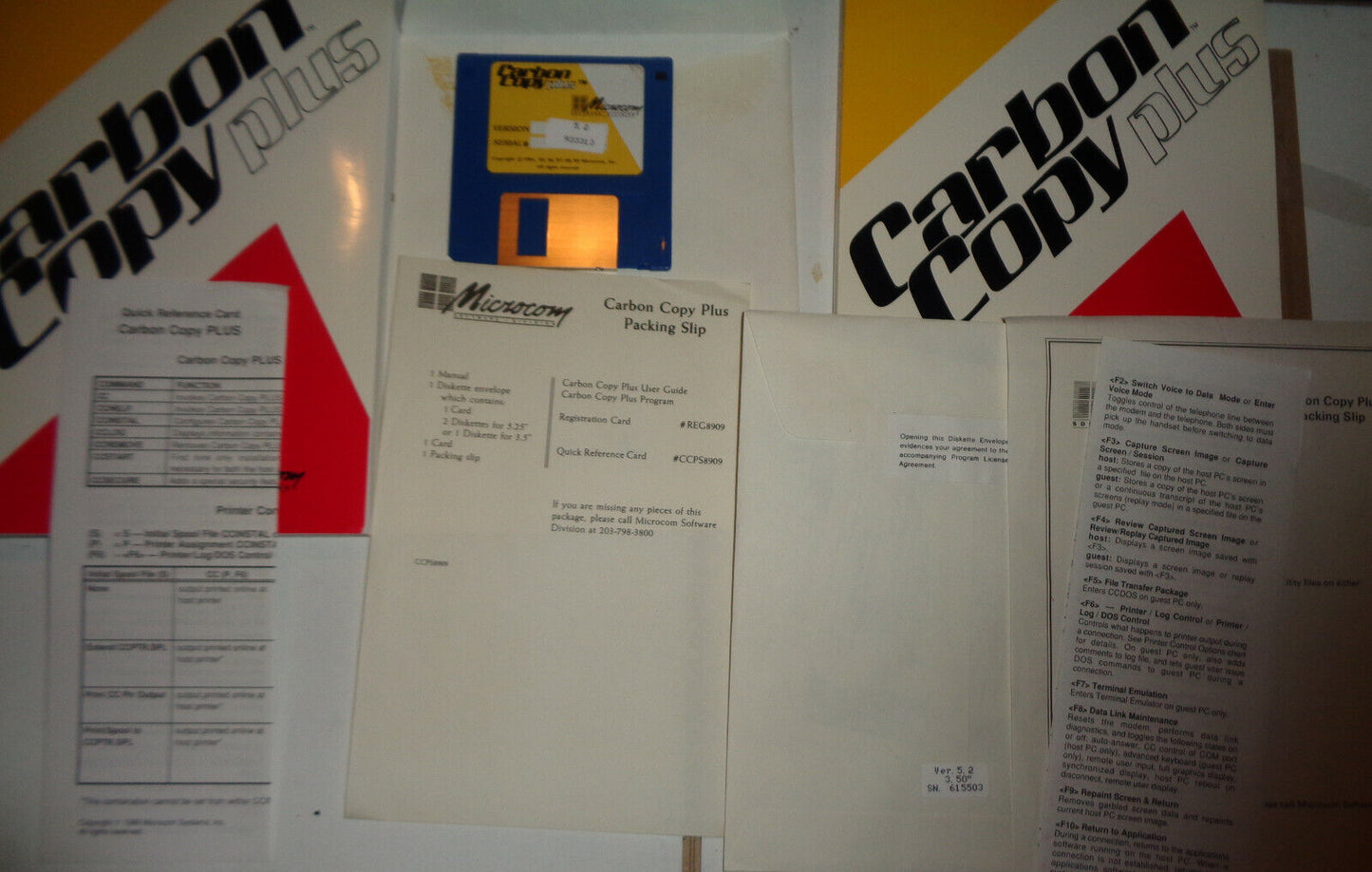 Carbon Copy Plus : 2 copies + Carbon Copy Autopilot (new) - 1989 5 1/4" for IBM