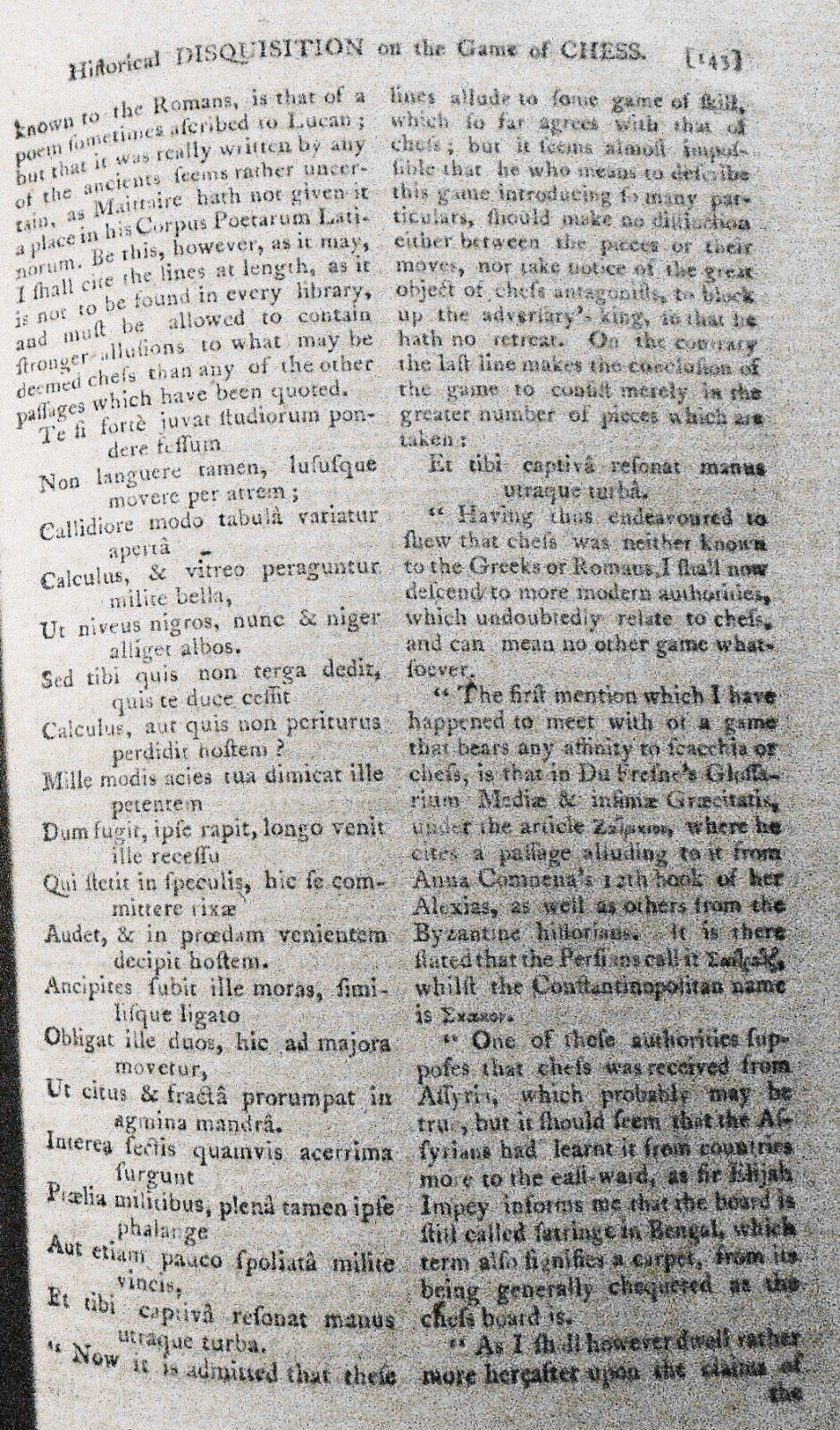 1790 Historical Disquisition on the Game of CHESS, by Daines Barrington