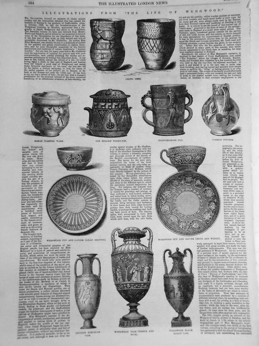 Illustrations from the Life of Wedgewood 1865. Prints & story.