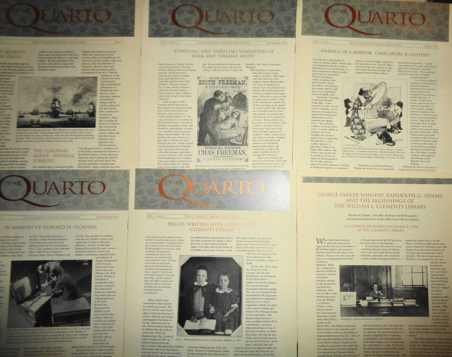 The Quarto, University of Michigan Clements Library - First 5 issues, New Series