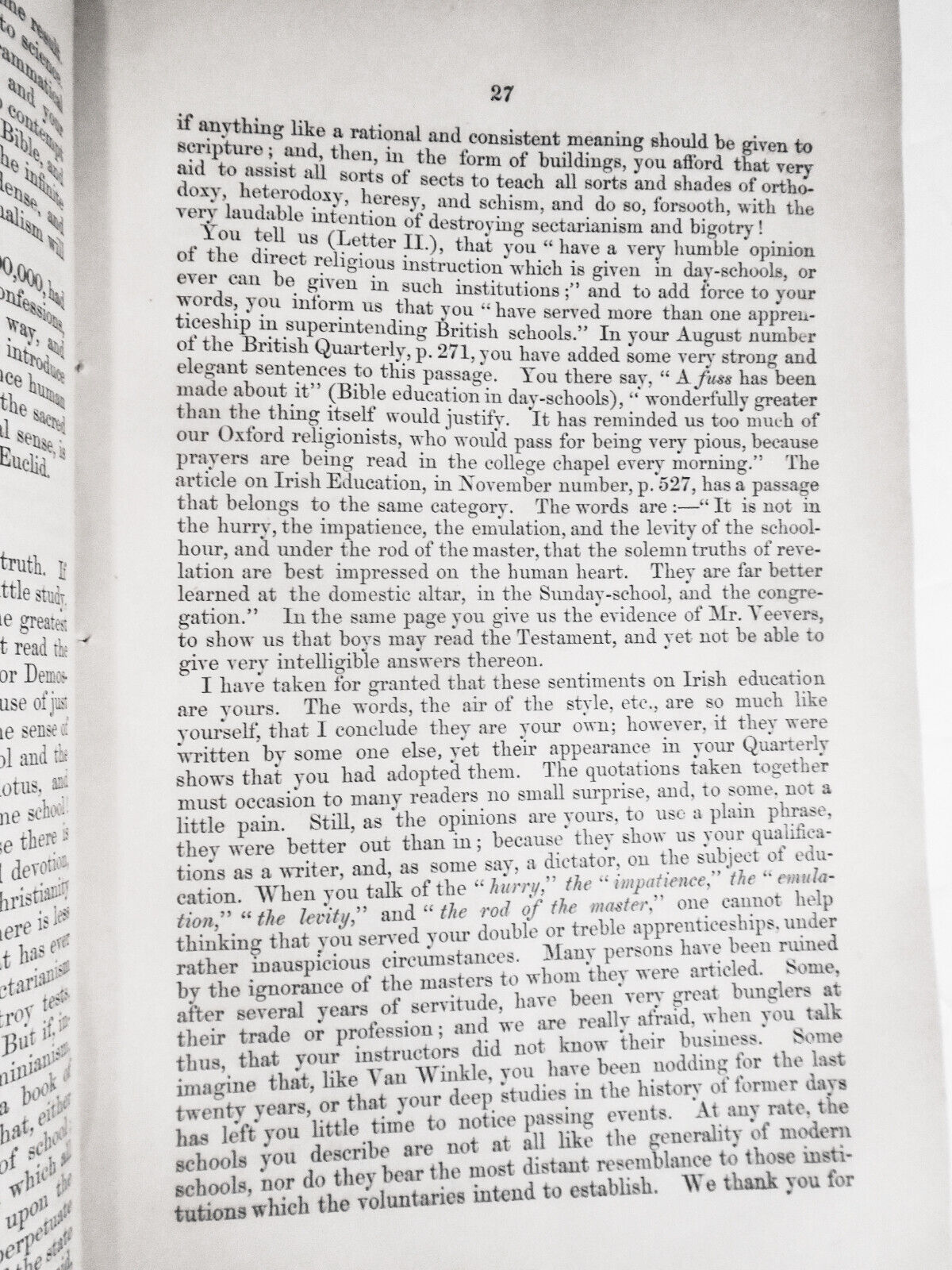 "Buy the Truth, and Sell It Not" Two Letters to Dr. Vaughan