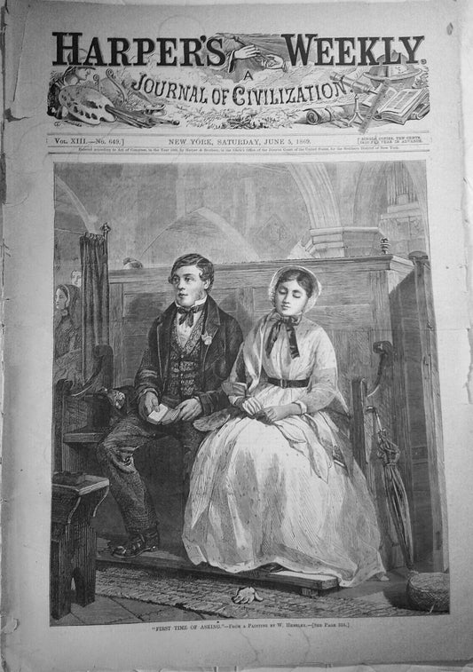 Harper's Weekly June 5, 1869: Pacific Railroad; Cuban Revolution Dayton Fire etc