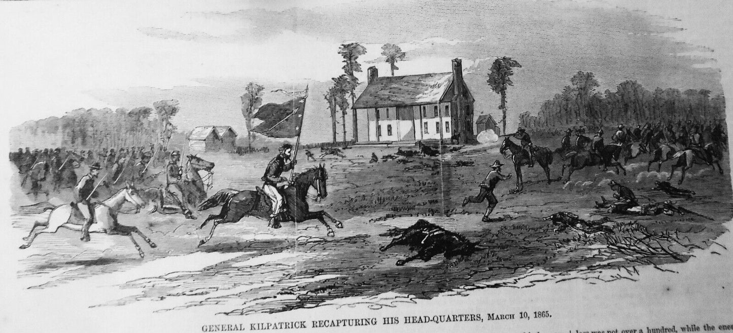 General Kirkpatrick's Operations. 3 Prints. Harper's Weekly, April 1, 1865.