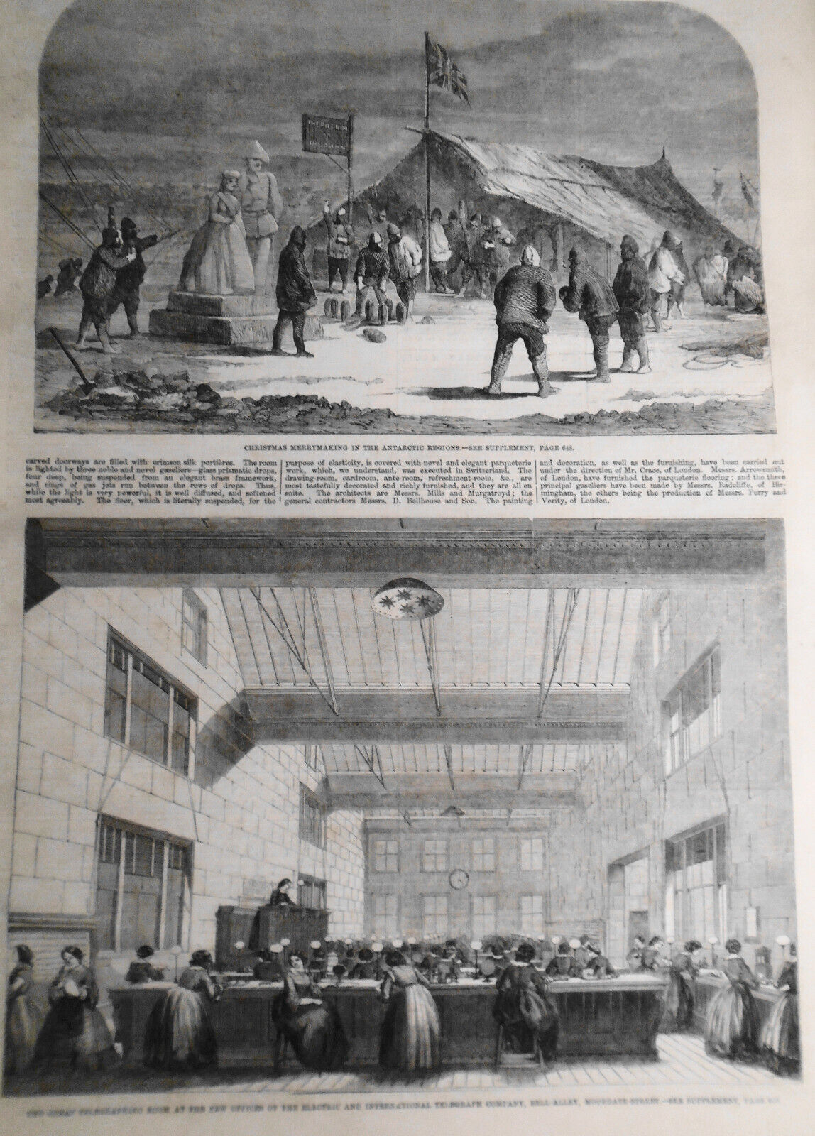 The Illustrated London News December 31, 1859 original issue - Christmas prints