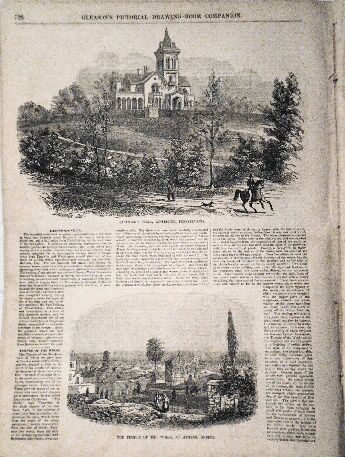 Gleason's Pictorial, May 27, 1854 - Crystal Palace; Ticonderoga; Cassoway...