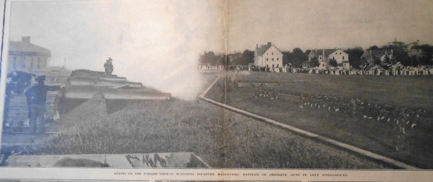 1908 Annual Field Day at Governor's Island, NY - Saturday Evening Mail original