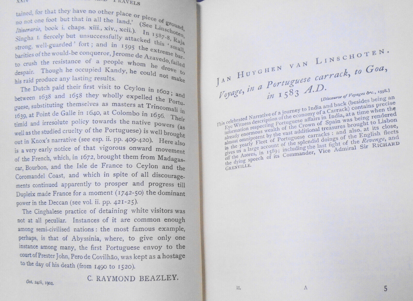 Beazley: An English garner: Voyages & travels... 16th & 17th century - 2 V. 1903