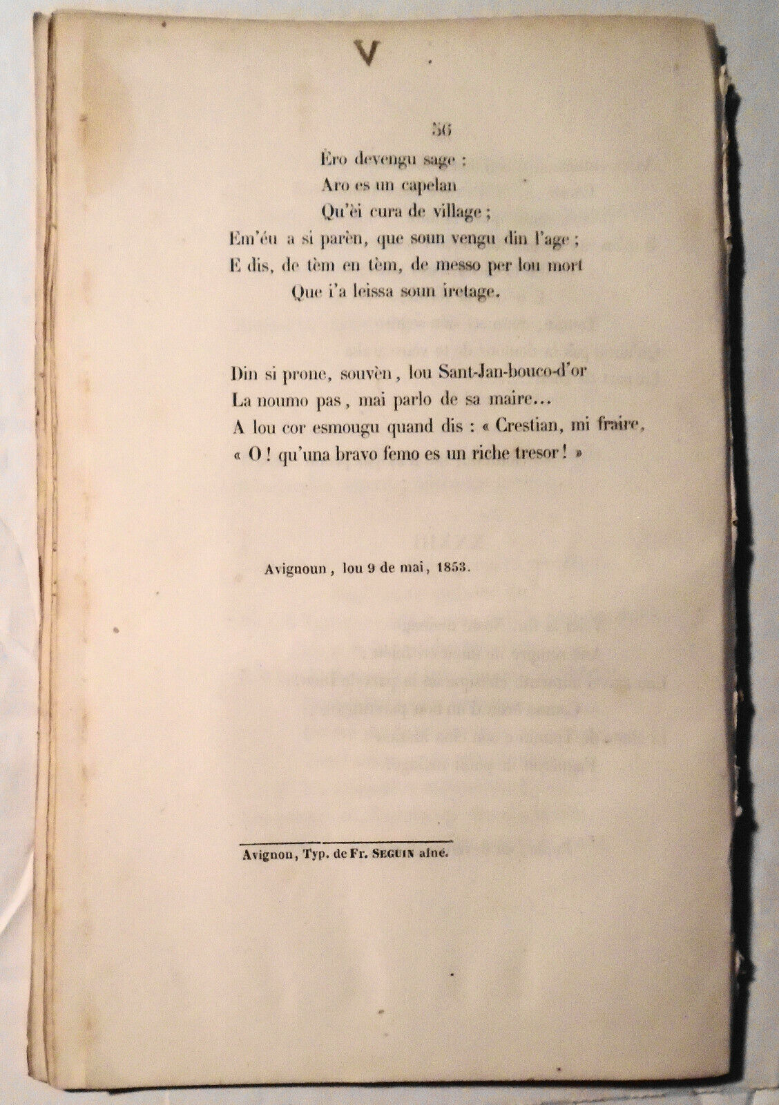 1853 Roumanille: La part dau bon Dieu: precede d'une dissertation l'orthographie