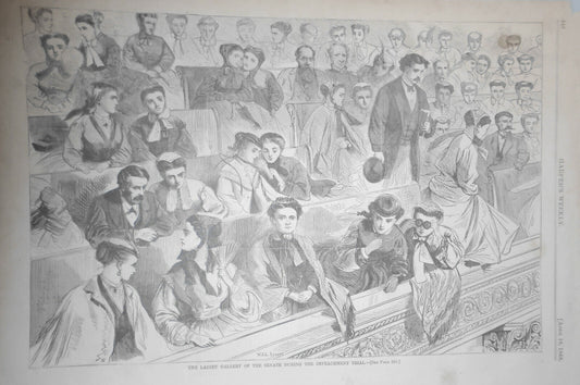 Ladies' Gallery Of The Senate During The Impeachment - April 18, 1868 Harper's