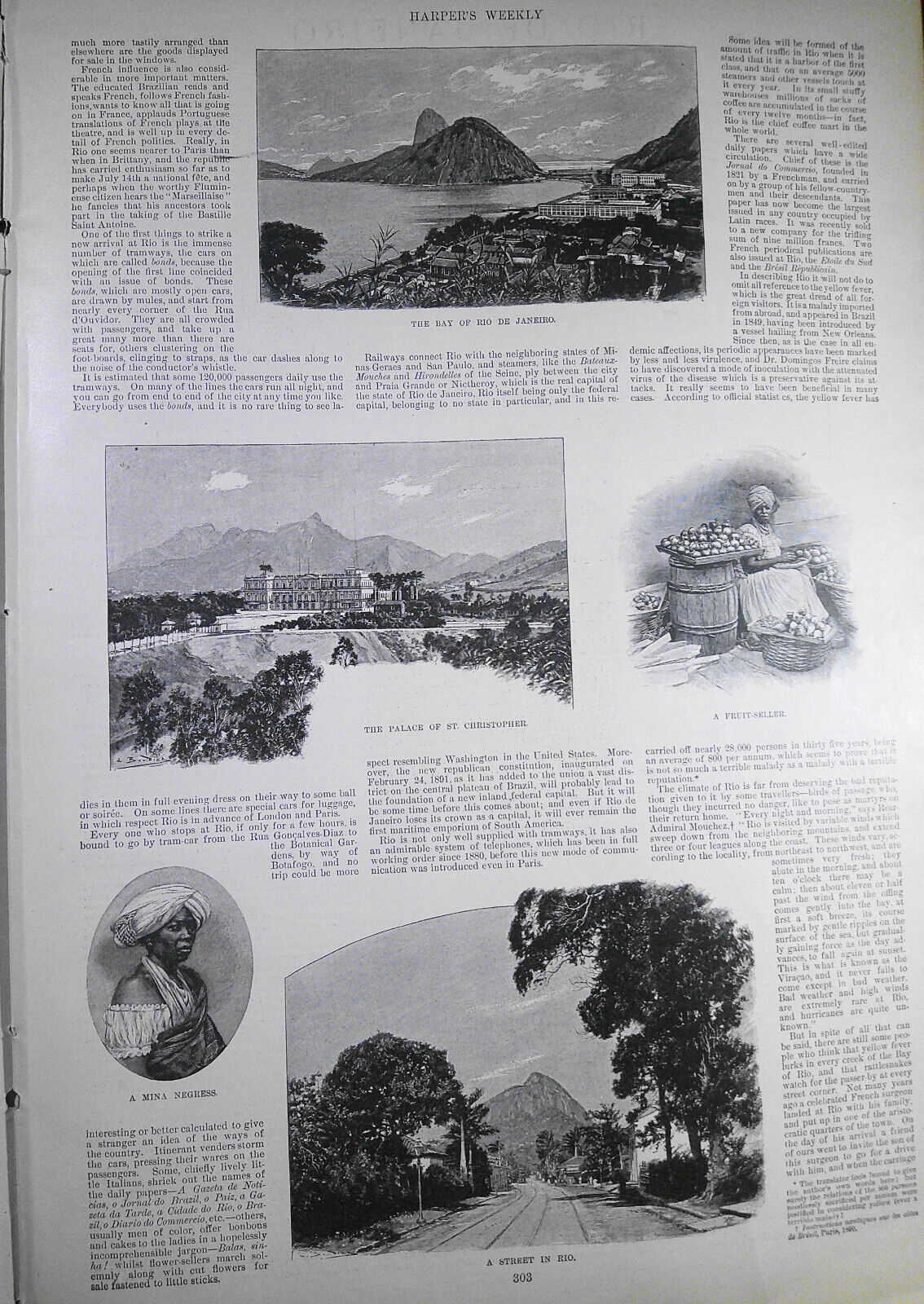 Harper's Weekly, April 1, 1893 - Annexation Question, Hawaii; Rio De Janeiro etc