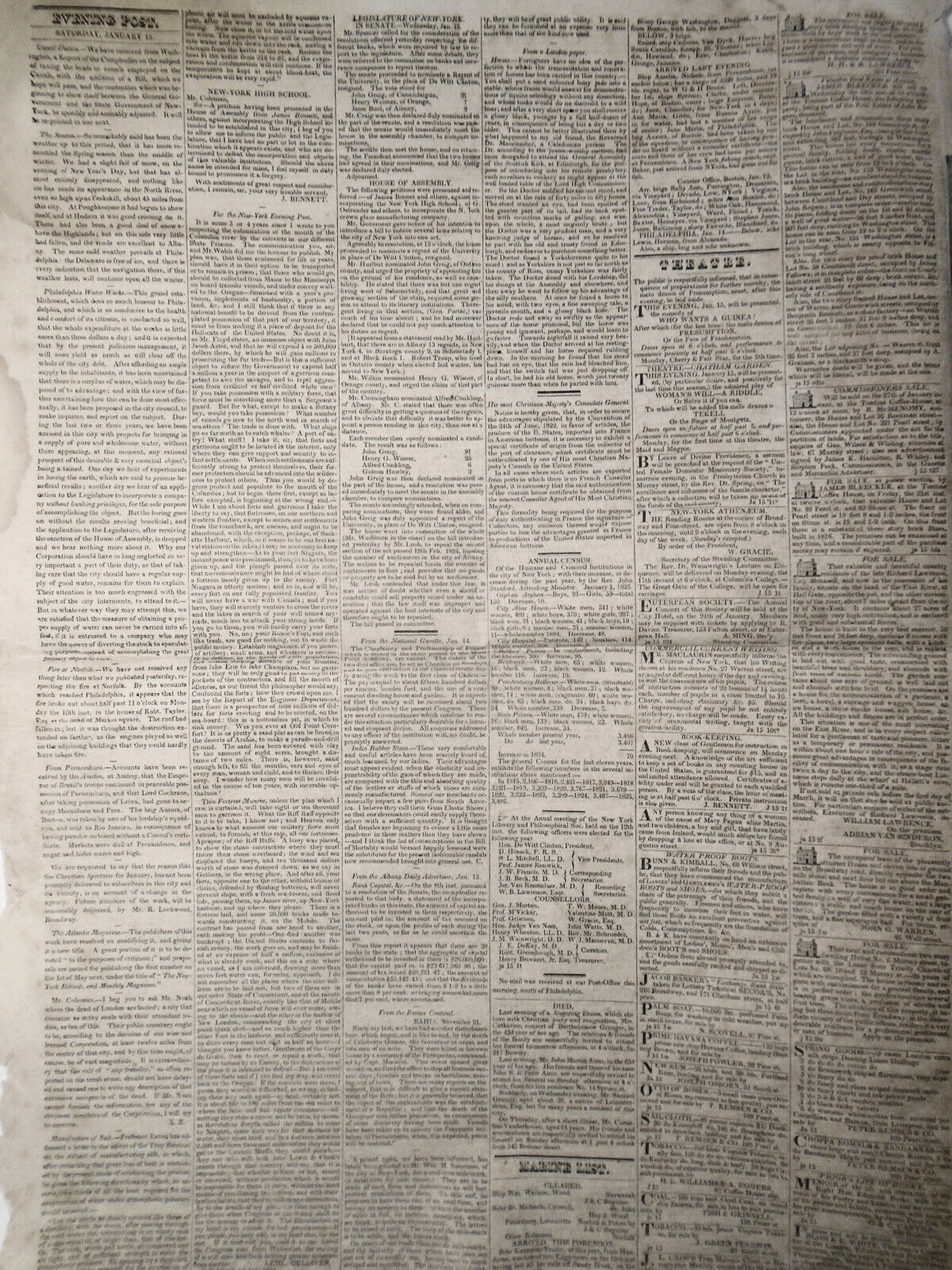 The New-York Evening Post, January 18, 1825