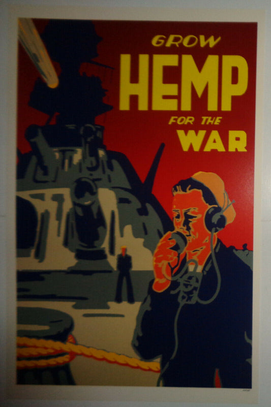 Grow Hemp for the War  - Window card Poster