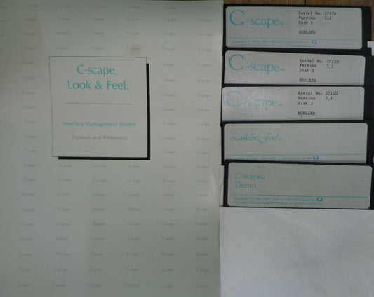 C-SCAPE with LOOK & FEEL - Borland Version 2.1, 1988 Interface Management System