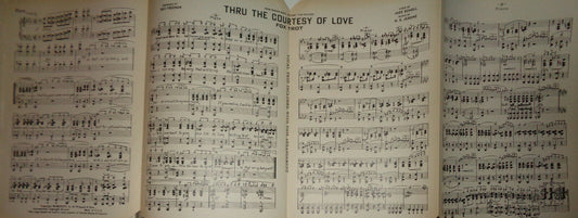 THRU THE COURTESY OF LOVE - FOX-TROT - SHEET MUSIC FOR ORCHESTRA - 1936