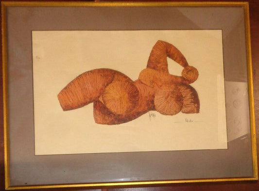 Sergio Sarri - Nude - Signed Original Drawing. 1961.