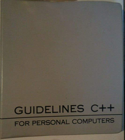 C++ Compiler,  Version 1.2, by Guidelines Software. 1988.  for IBM PCs