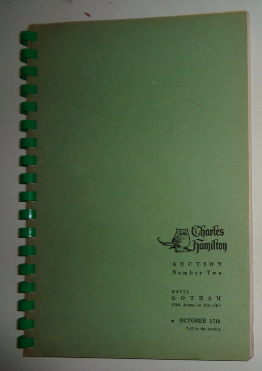 Charles Hamilton - Auction No. Two, 1963 Catalog with prices realized list