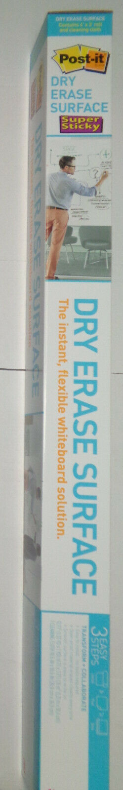 3M Post-it Super Sticky Dry Erase Surface, 4' x 3' (DEF4x3) Whiteboard Film