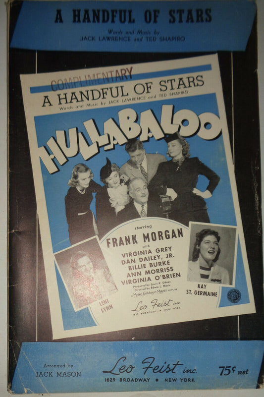 A HANDFUL OF STARS - HULLABALOO - 1940 FOR ORCHESTRA. Jack Lawrence, Ted Shapiro