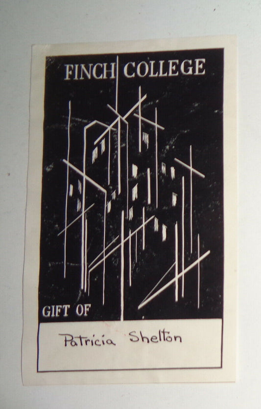 Finch College Ex Libris bookplate - Gift of Patricia Shelton - 1950's