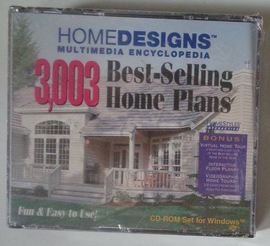 Home Designs Multimedia Encyclopedia / 3,003 BEST-SELLING HOME PLANS CDs SEALED