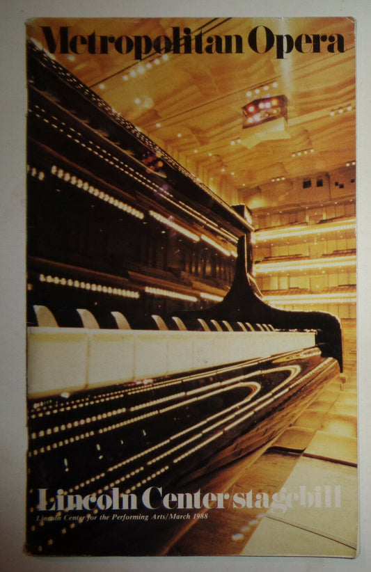KHOVANSHCHINA - METROPOLITAN OPERA LINCOLN CENTER STAGEBILL - MARCH 21, 1988