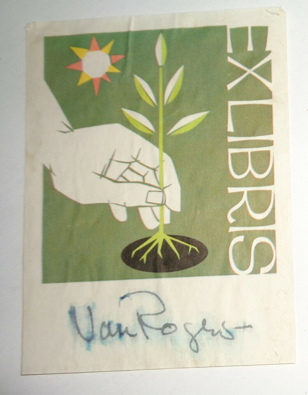 Van Rogers - Ex Libris color Bookplate - circa 1950