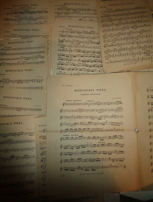 HONEYSUCKLE POLKA, BY J. O. CASEY, 1891  - SHEET MUSIC FOR ORCHESTRA