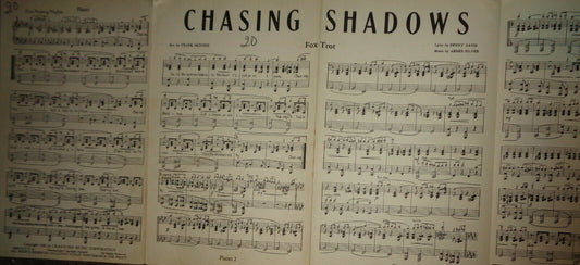 CHASING SHADOWS, FOX TROT 1935 - FOR ORCH - Benny Davis (lyr) Frank Skinner (arr
