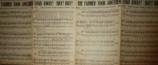 THE FARMER TOOK ANOTHER LOAD AWAY! HAY! HAY! - 1925 FOR ORCHESTRA. EDGAR LESLIE