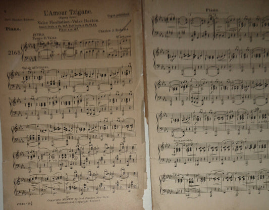 L'AMOUR TZIGANE - (GYPSY LOVE) by Charles J. Roberts, 1904  FOR ORCHESTRA