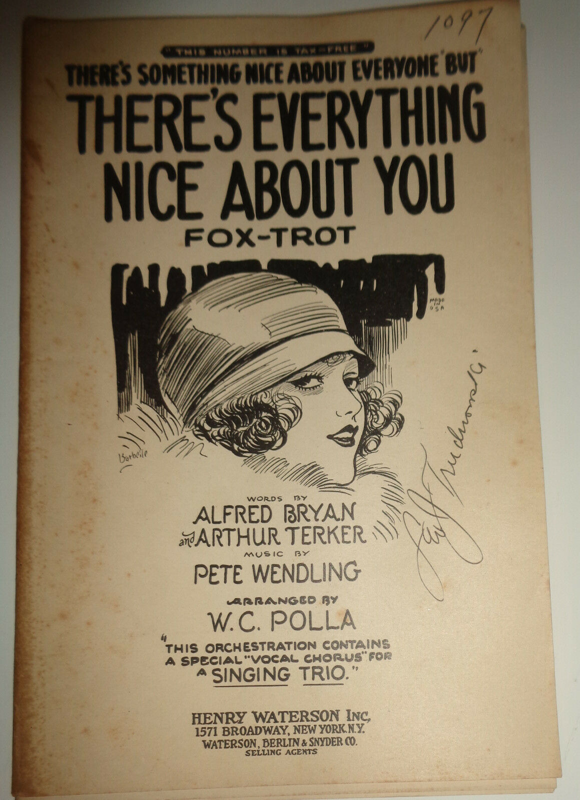 There's everything nice about you, by Alfred Bryan, et al 1927  for orchestra