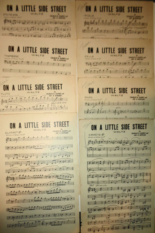 On a little side street, by Chas K Harris and Joseph E Howard 1921 for orchestra