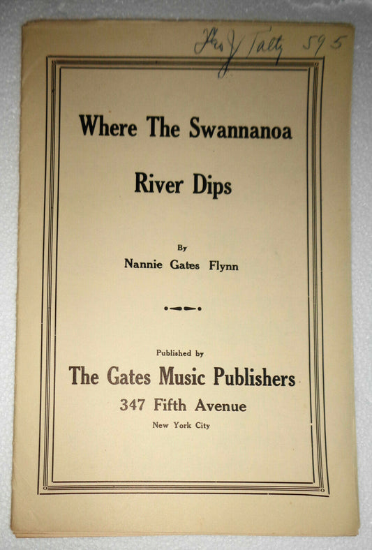 Where the Swannanoa River Dips, by Nannie Gates Flynn. 1924 For Orchestra