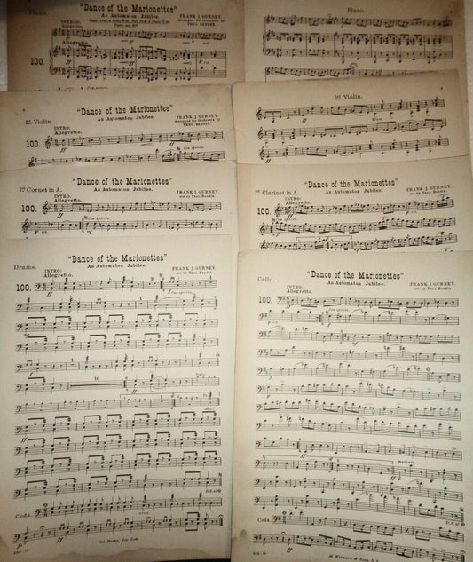 DANCE OF THE MARIONETTES - AN AUTOMATON JUBILEE, by Gurney  - 1902 FOR ORCHESTRA