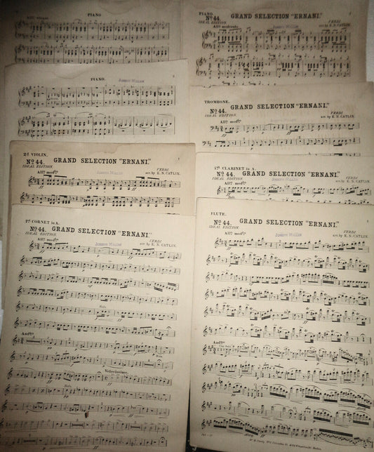 GRAND SELECTION "ERNANI", by VERDI (ARRANGED BY E.N. CATLIN) FOR ORCHESTRA