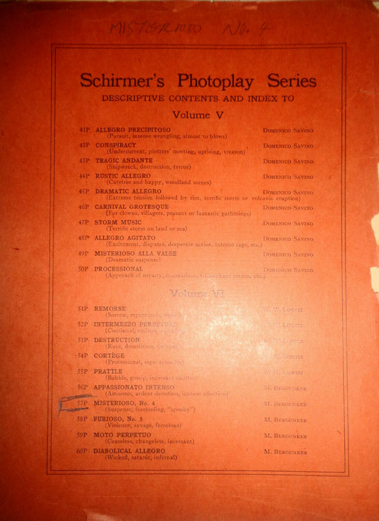 MISTERIOSO No. 4 (SUSPENSE, FORBODING, SPOOKY) by M Bergunker - 1927 orchestra