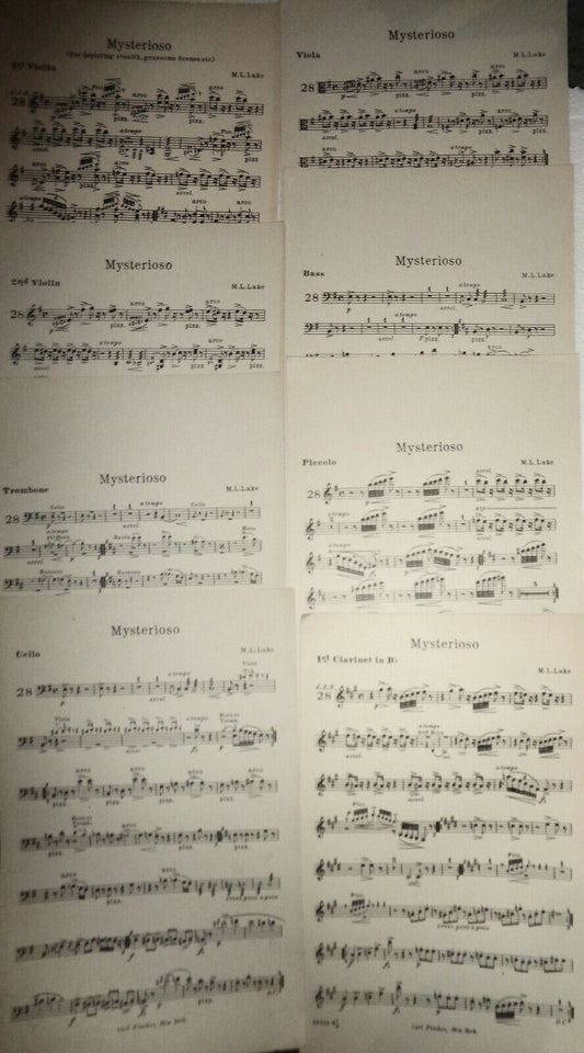 Mysterioso : for depicting stealth, murder, gruesome scenes - 1916 for orchestra