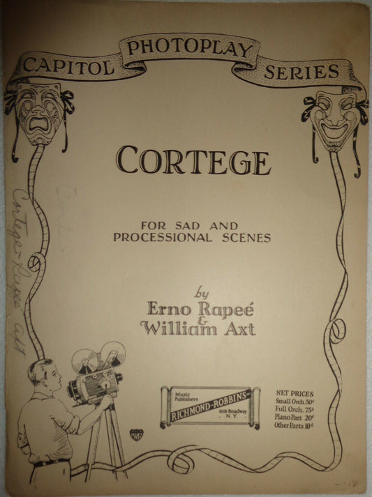 Cortege For Sad & processional scences by Erno Rapee; William Axt 1923 Orchestra