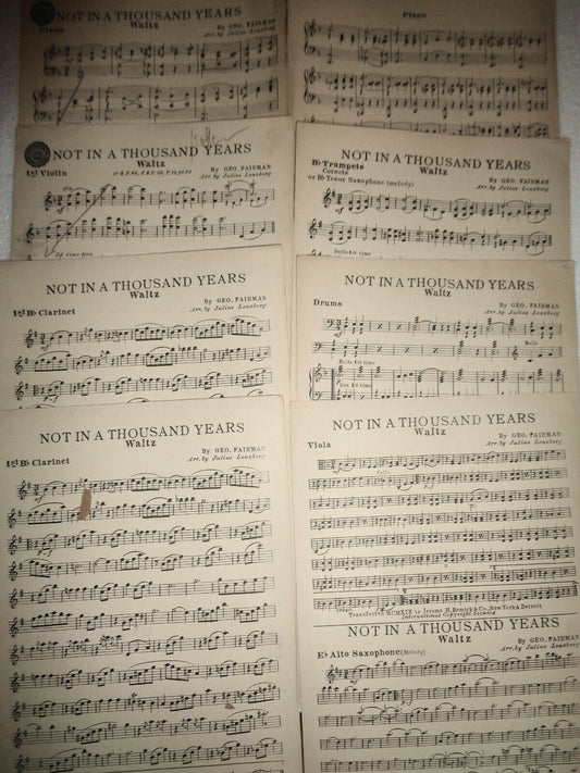 Not in a thousand years : Waltz, by Geo Fairman. 1919 orchestra score